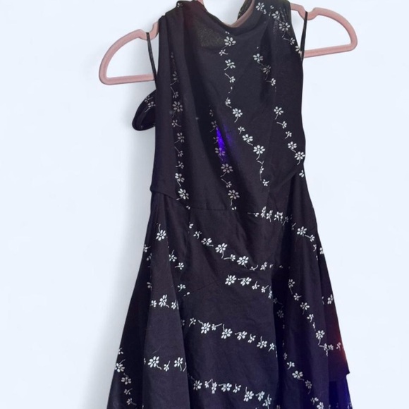 Free People Black Floral Backless Dress - Picture 3 of 6